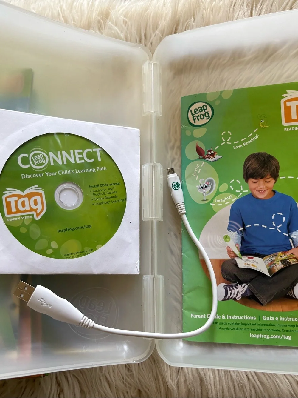 Leapfrog Tag Pen Reader 12 Books Case Cord CD Bundle Lot Reading System Learning
